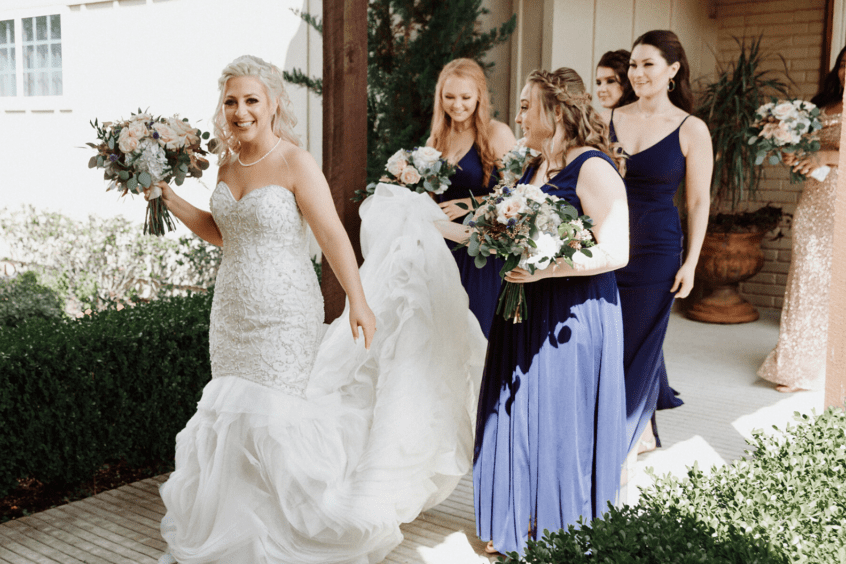 Bride with Bridesmaids at Madera Estates